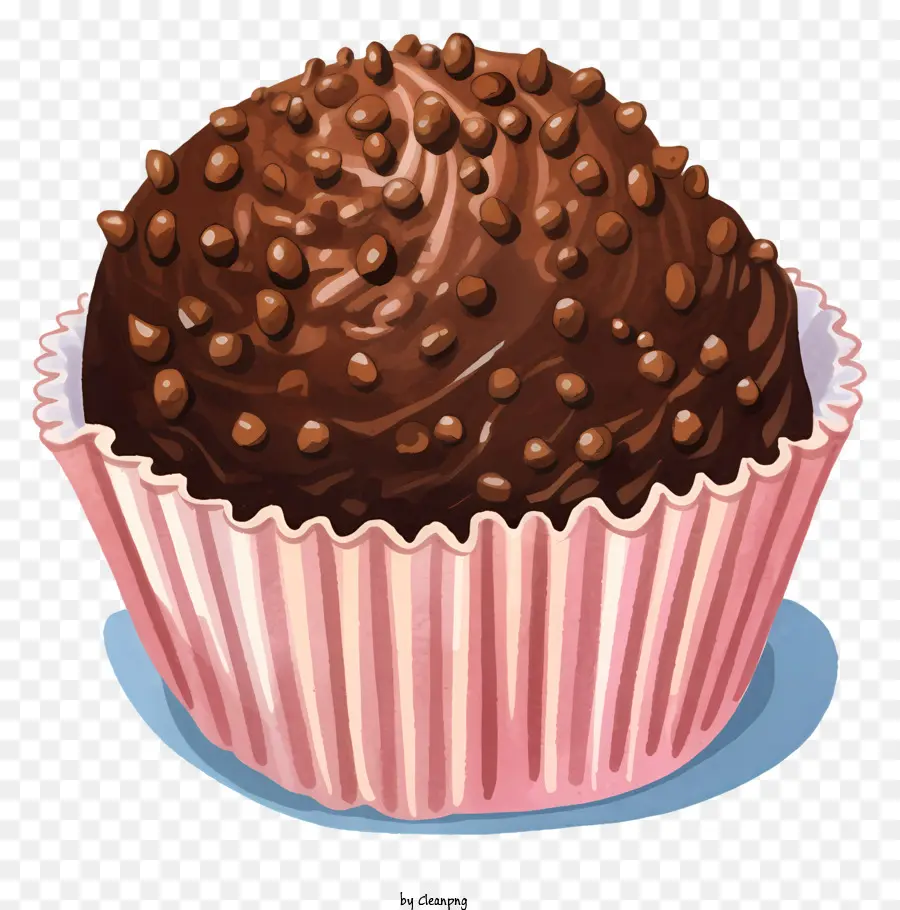 Cupcake Cokelat，Cupcake Dengan Chocolate Chip PNG