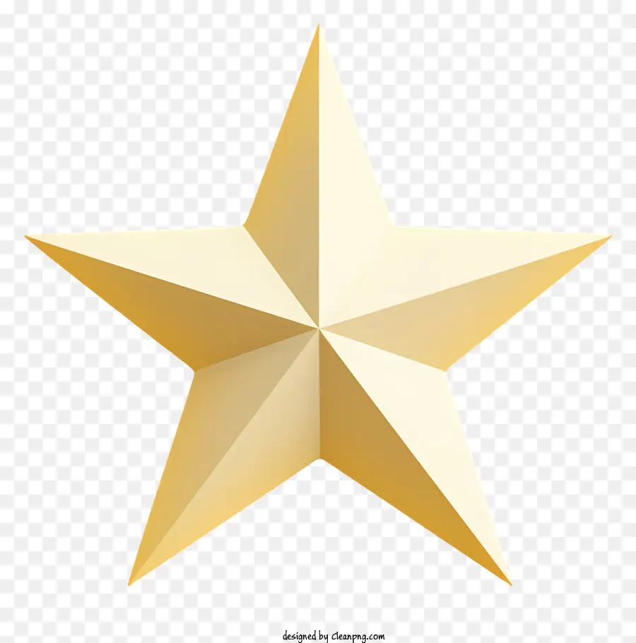 Bintang Emas，Desain Simetris PNG