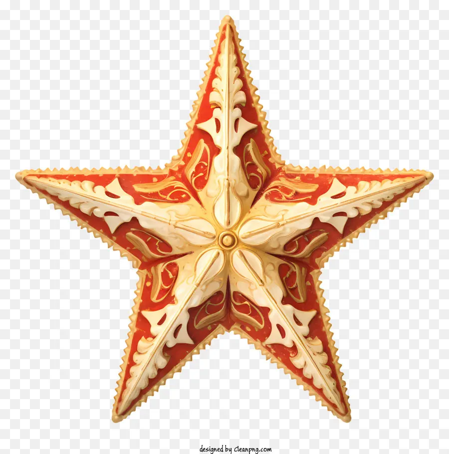 Red Star Dekorasi，Ornamen Bintang Logam PNG