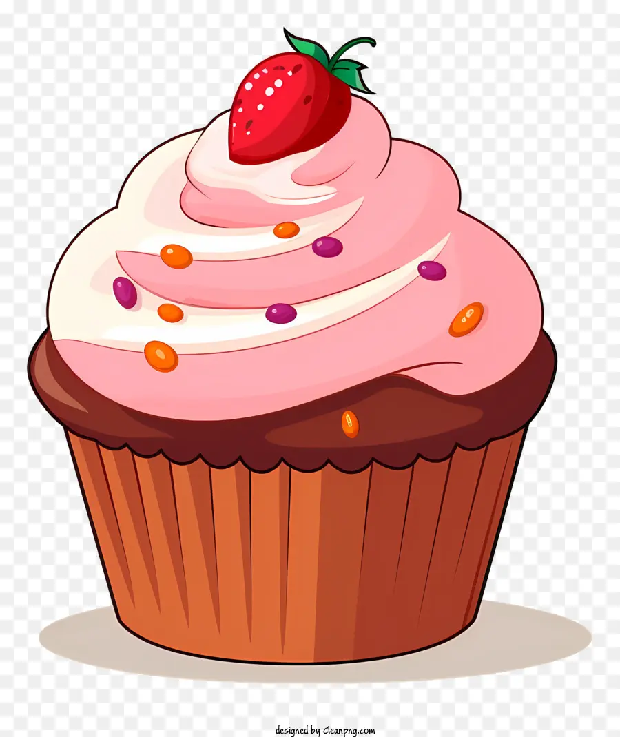 Kue Mangkuk，Cupcake Dengan Ceri PNG