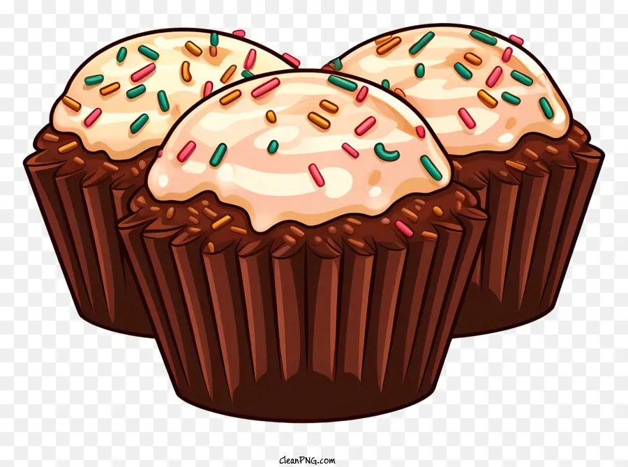 Cupcakes Cokelat，Frosting Cupcake PNG