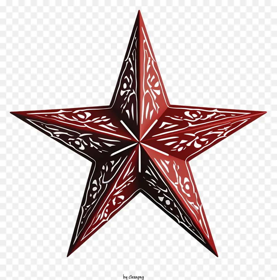 Bintang Merah，Pola Rumit PNG