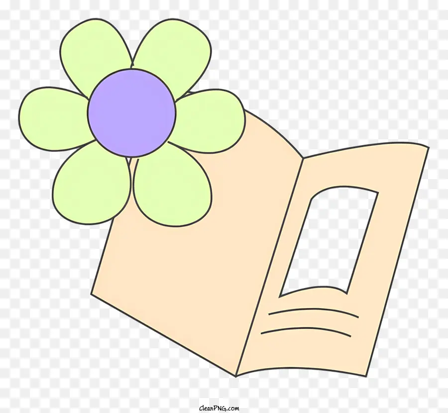 Pesan Dengan Bunga，Buku Buka Dengan Bunga PNG