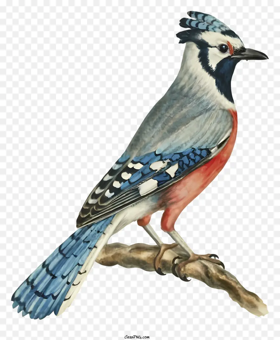 Lukisan Blue Jay，Burung Art PNG