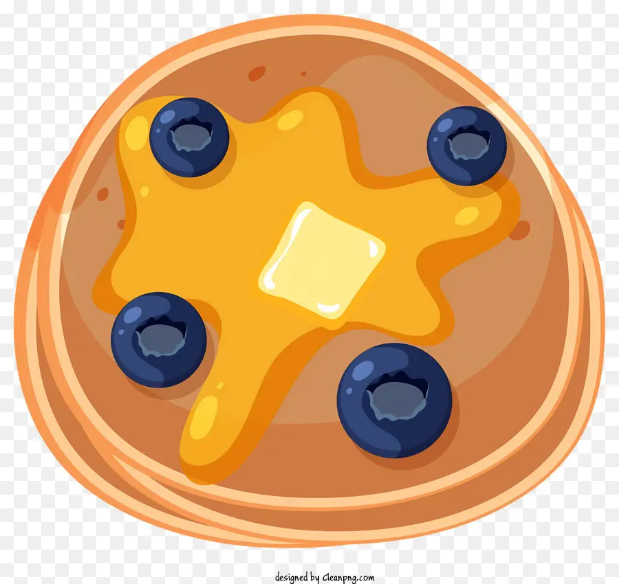 Pancake，Panekuk Dengan Blueberry PNG