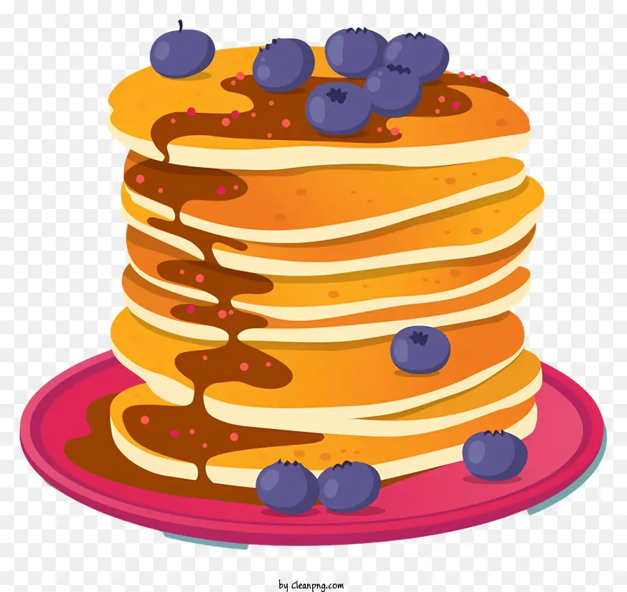 Pancake，Pancake Dengan Blueberry PNG