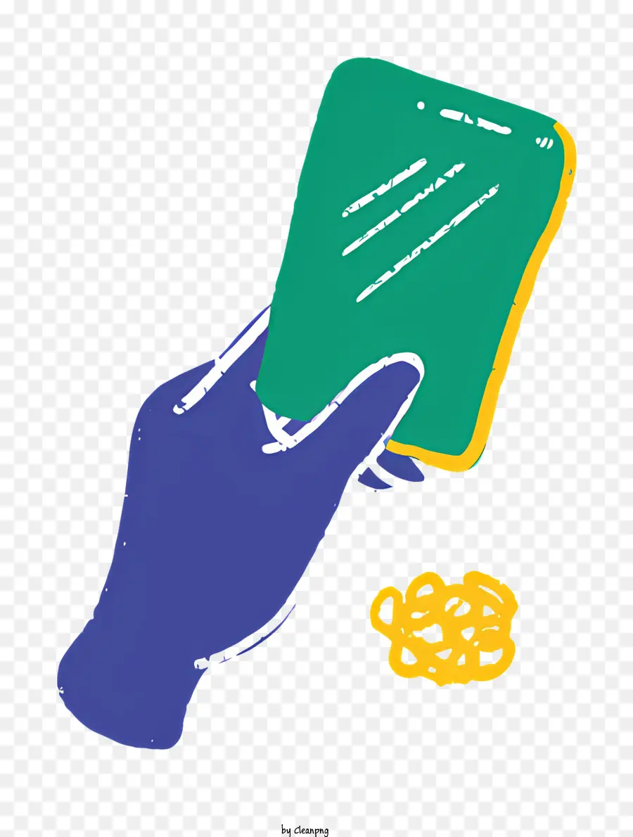 Notepad Kuning，Biru Tinta PNG