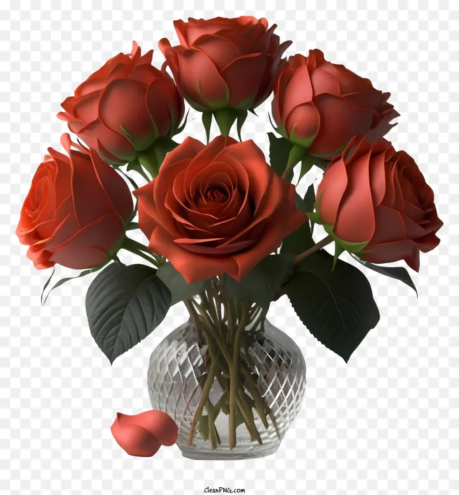 Mawar Merah，Pengaturan Vas PNG