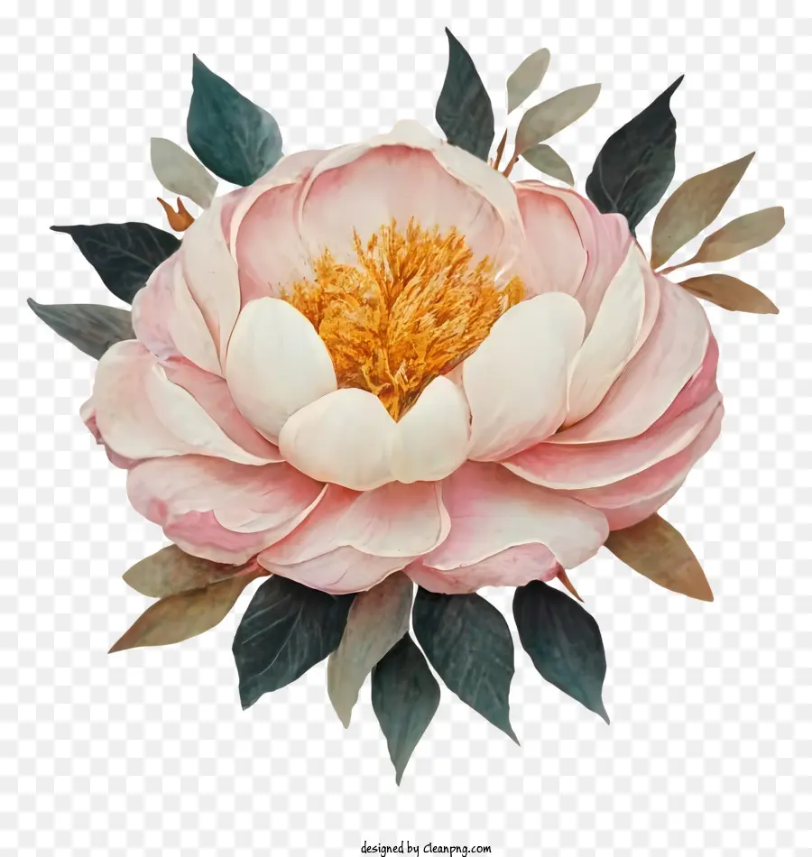 Bunga Peoni Pink，Lukisan PNG