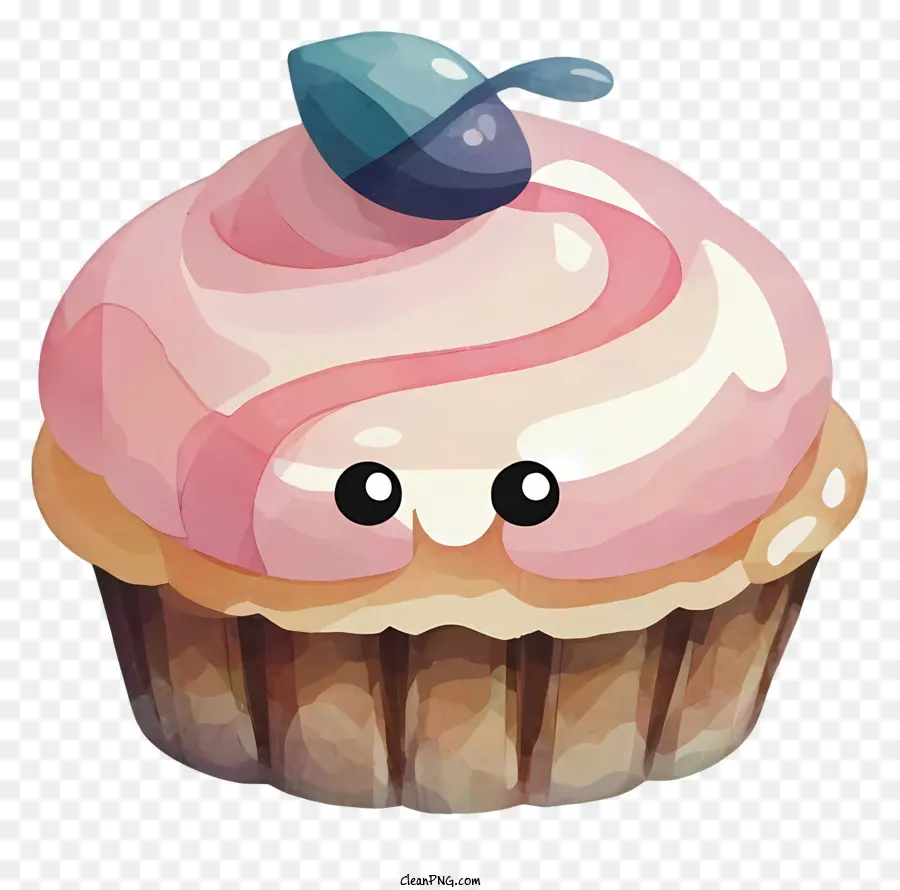 Merah Muda Cupcake，Cupcake Blueberry PNG