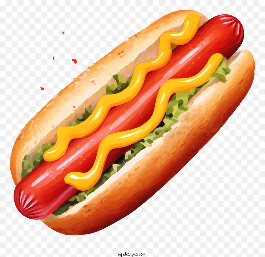 Hot Dog，Mustard PNG