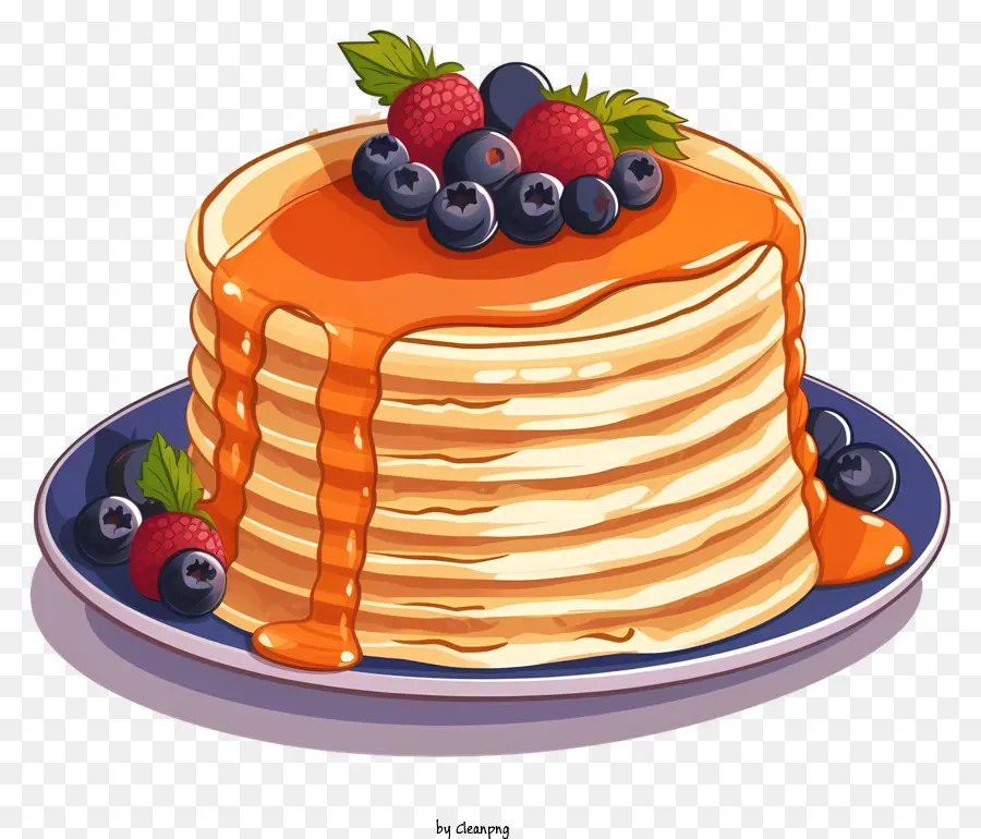 Pancake，Kecingkapan Blueberry PNG