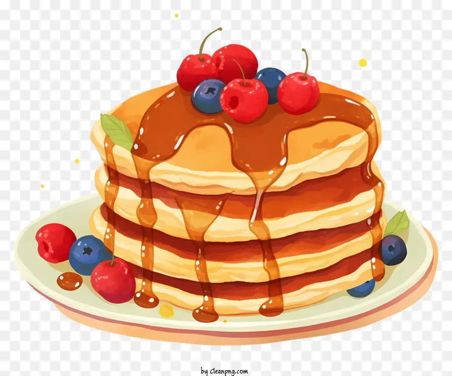 Pancake，Pancake Dengan Berry PNG