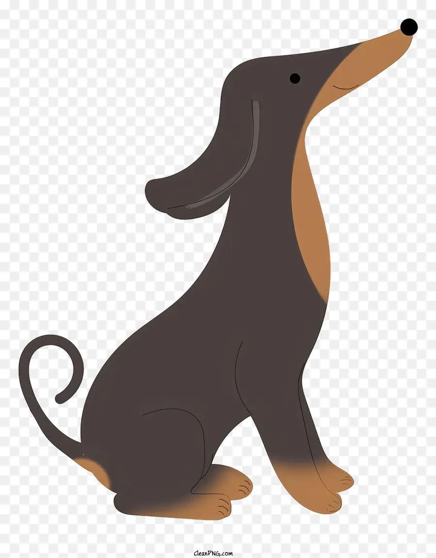 Kartun Anjing，Anjing Duduk PNG