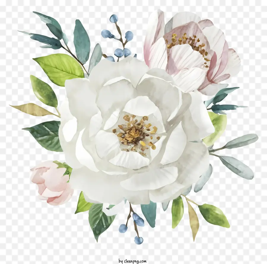 Karangan，Mawar Putih PNG