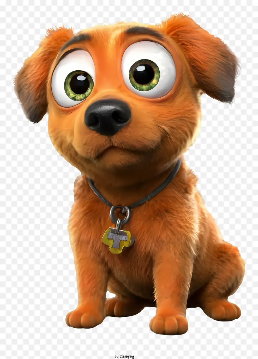Anjing Berwarna Oranye，Mata Coklat PNG