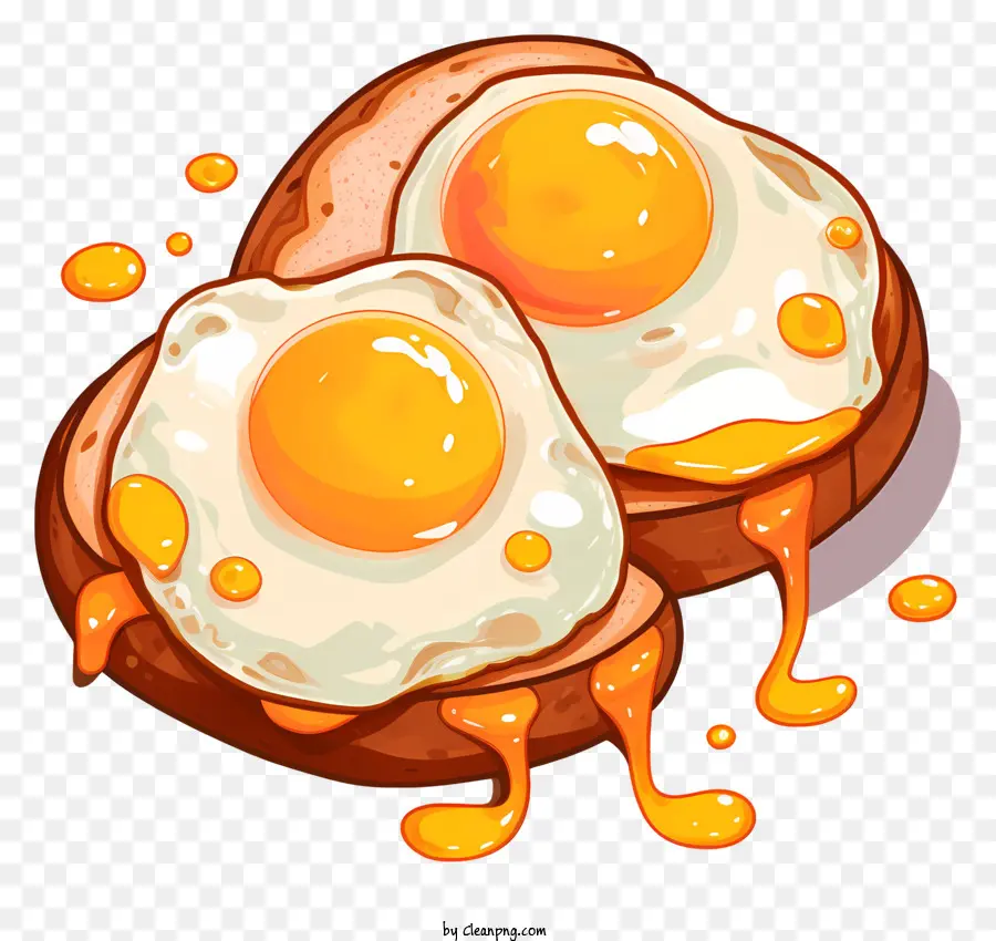 Telur Goreng，Roti Panggang PNG