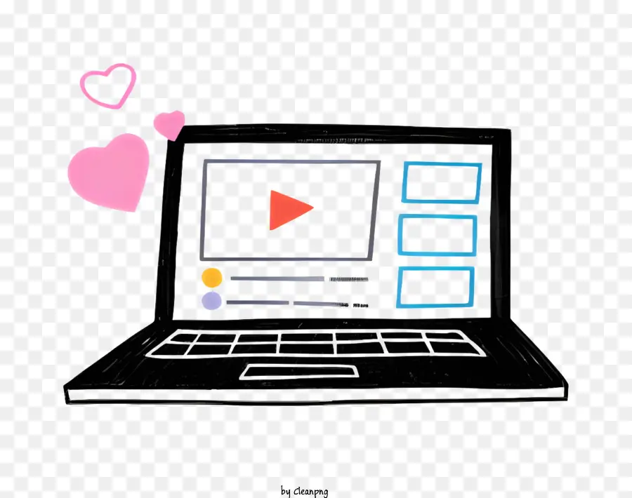 Laptop，Video PNG