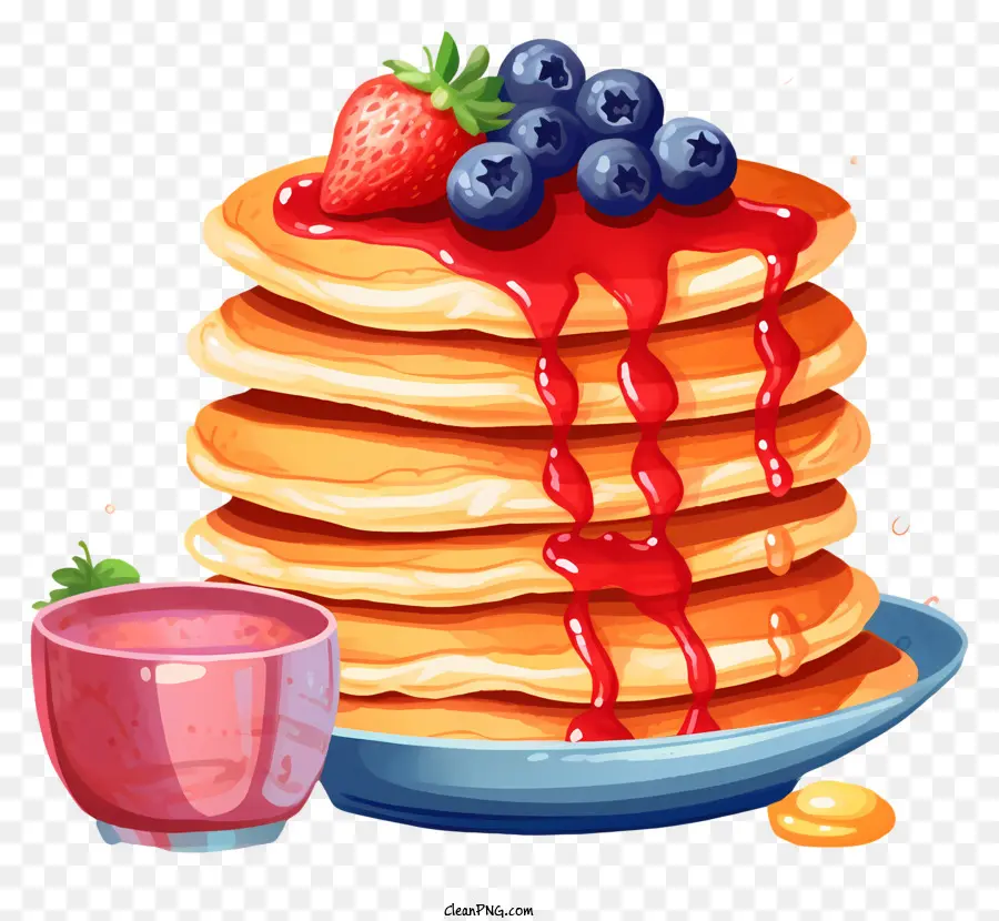 Pancake，Pancake Dengan Berry PNG