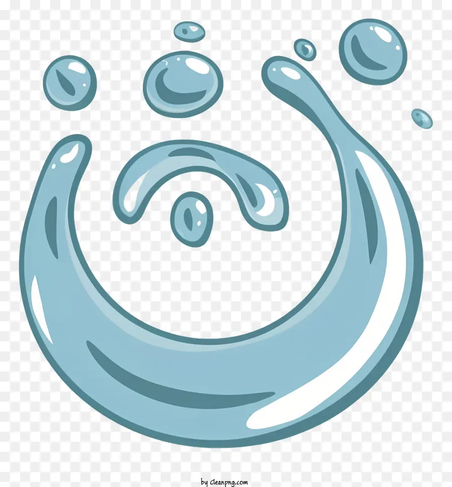 Simbol Air，Logo Lingkaran Biru PNG