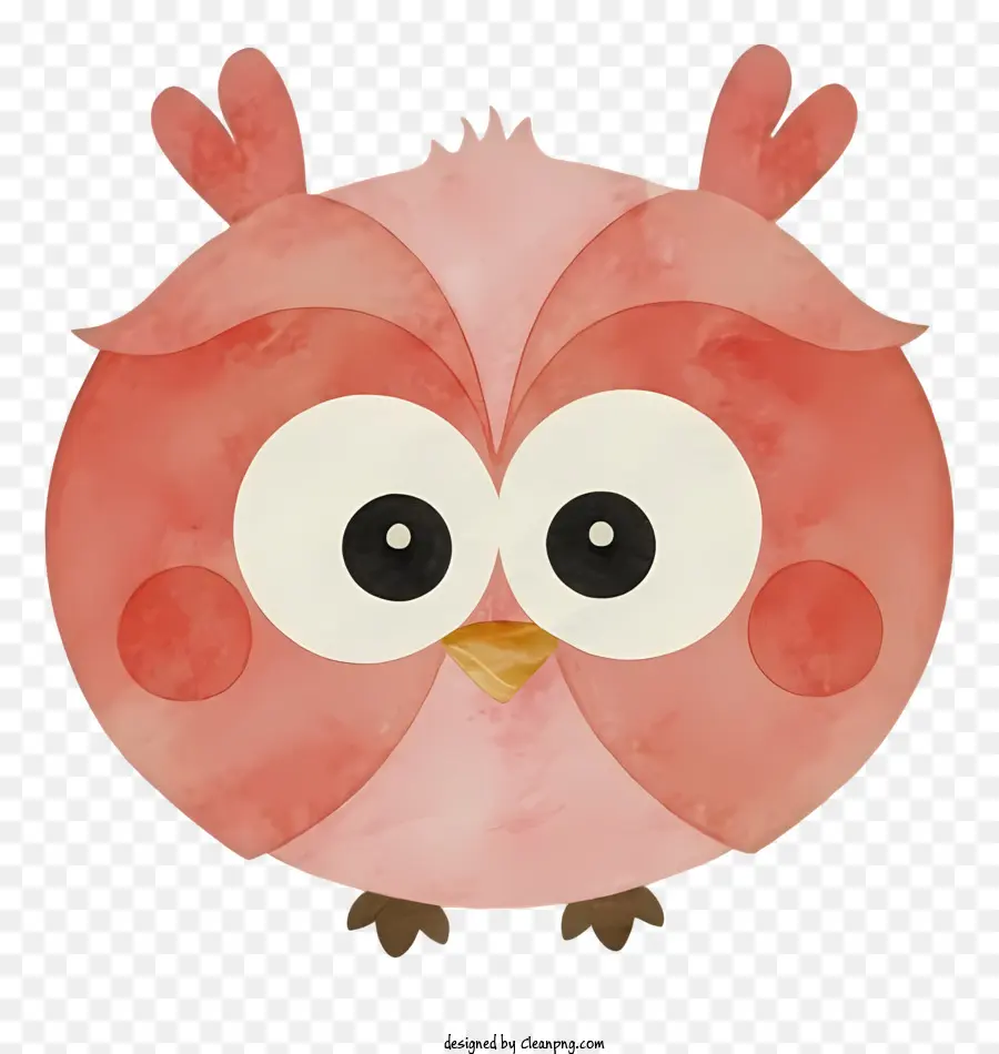 Pink Owl，Kepala Besar PNG