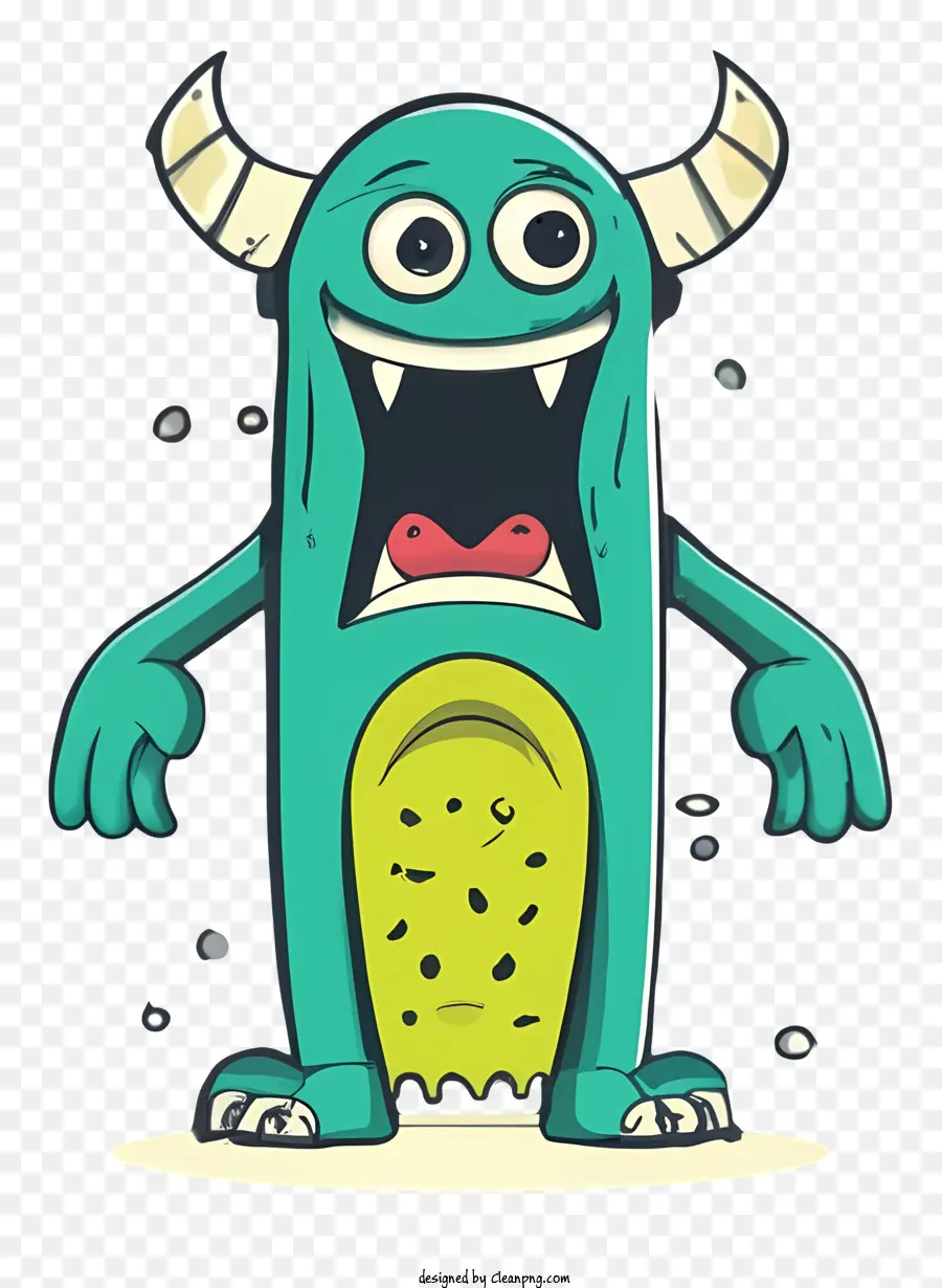 Monster Kartun，Monster Hijau PNG