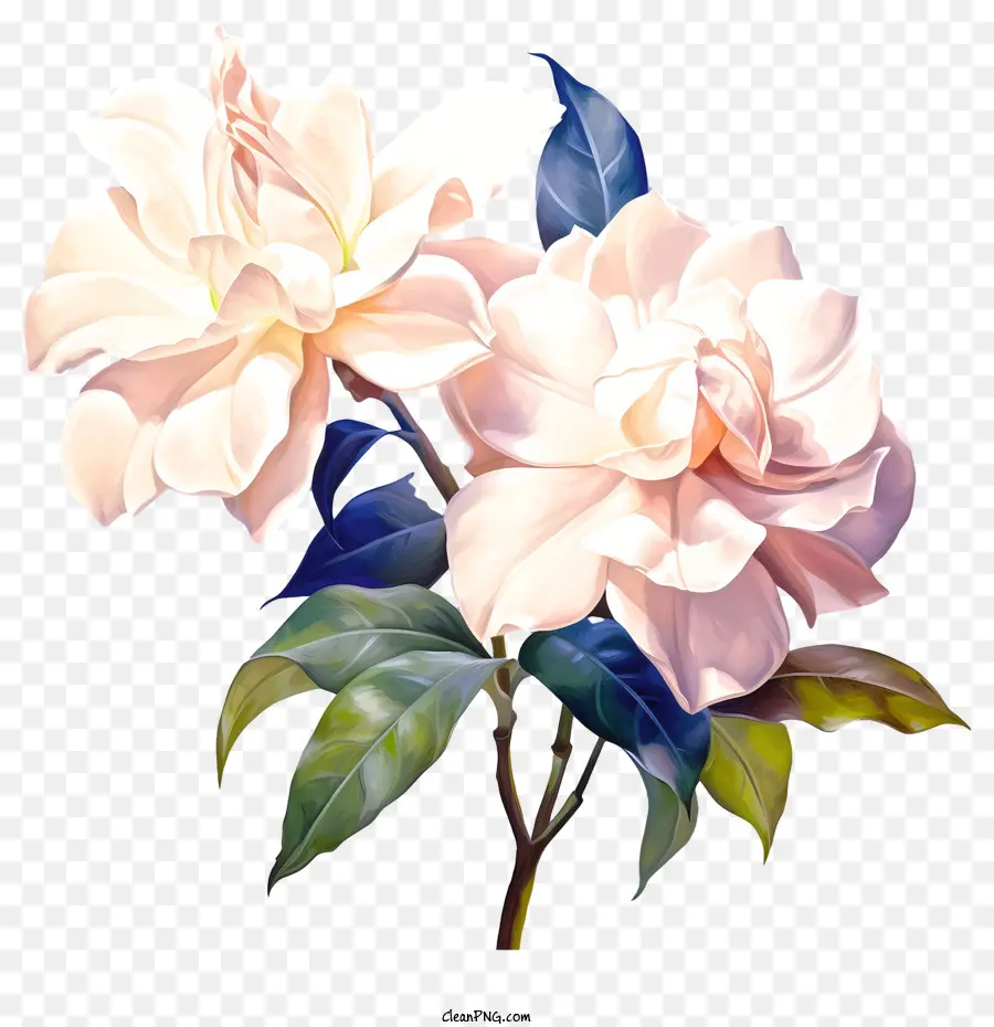 Lukisan，Bunga Putih PNG