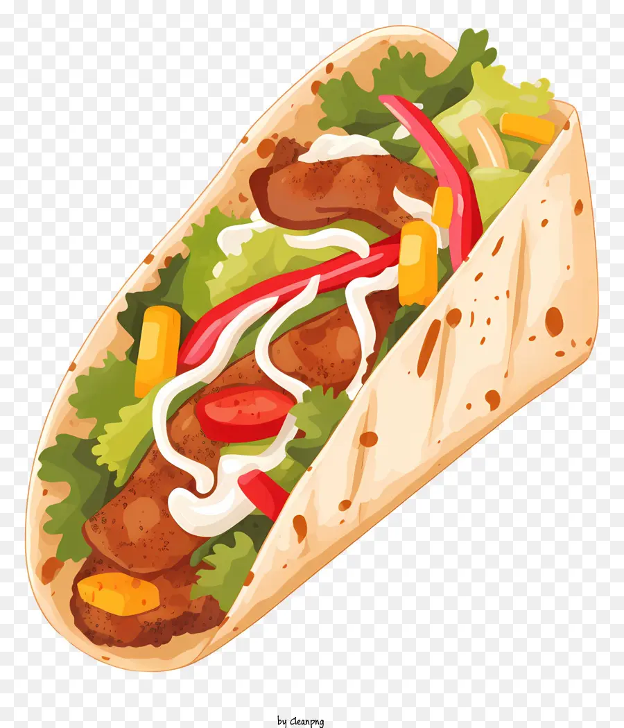 Taco，Bungkus Sandwich PNG