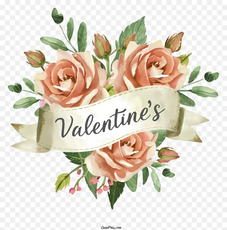 Hari Valentine，Latar Belakang Hitam PNG