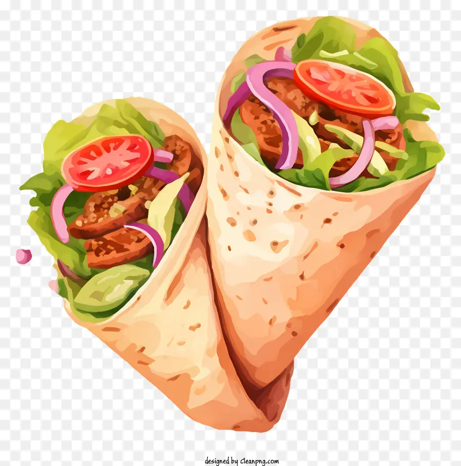 Shawarma Ayam，Burrito PNG