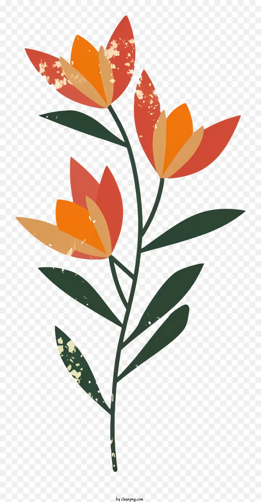 Bunga，Bunga Oranye PNG