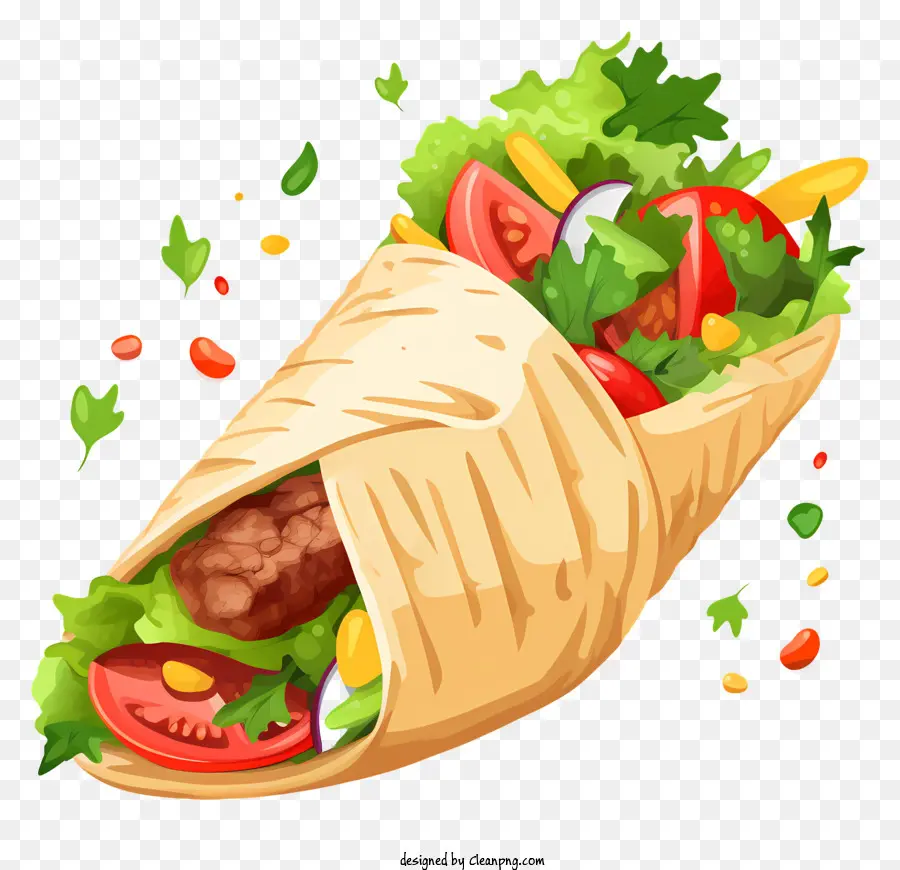 Burrito，Bungkus Sandwich PNG