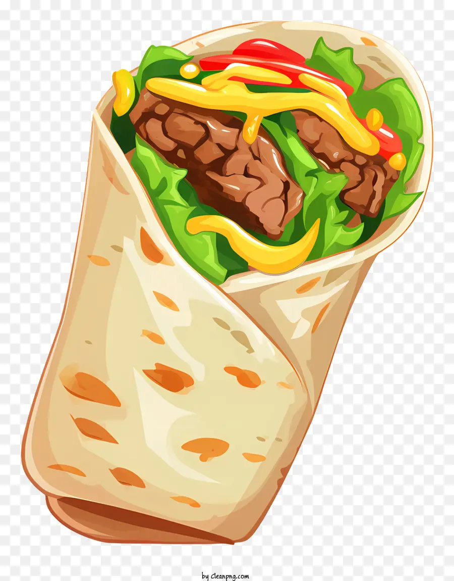 Bungkus Hamburger，Burrito PNG