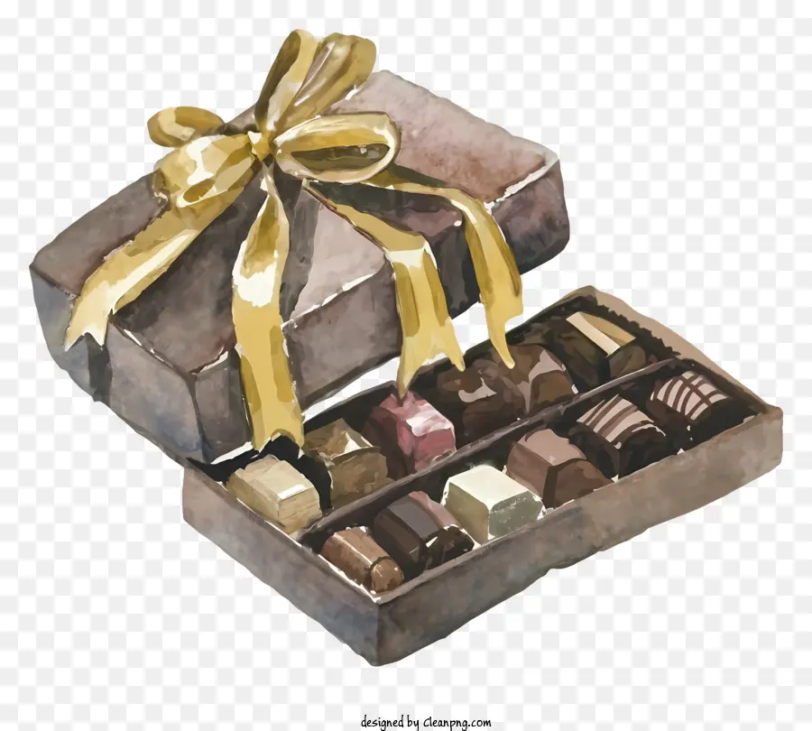 Coklat，Kotak Hadiah PNG