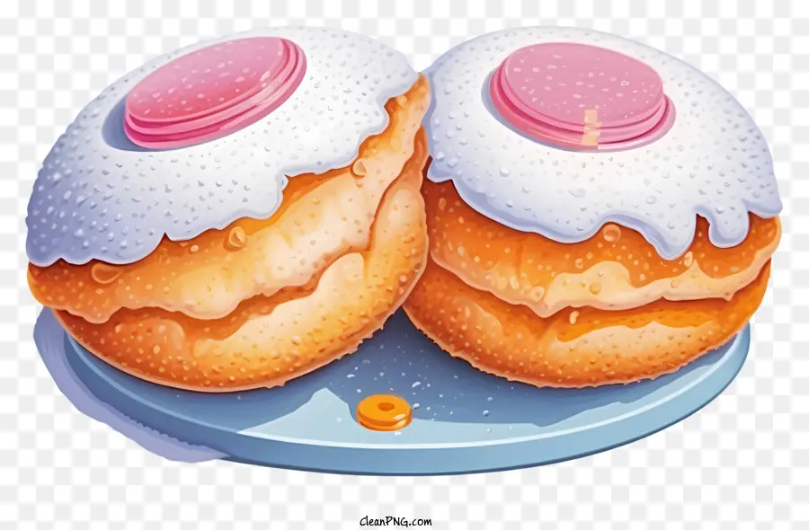 Donat，Cream Filling PNG