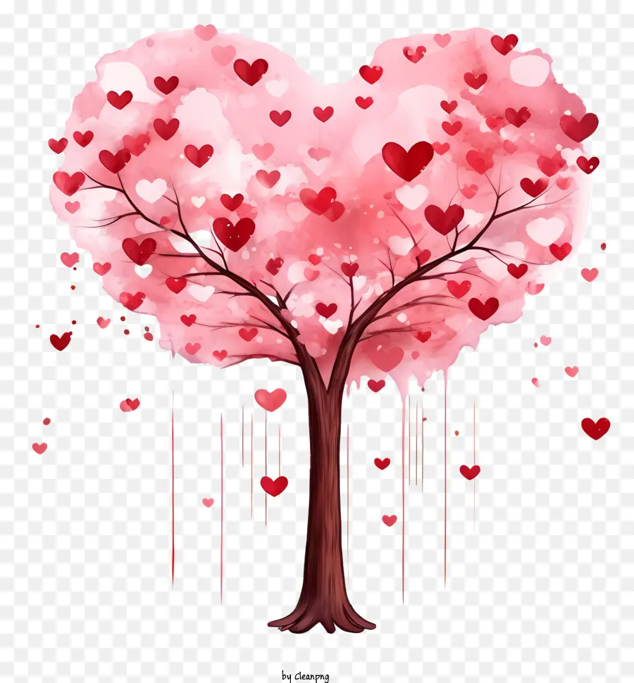 Pink Pohon，Cinta PNG