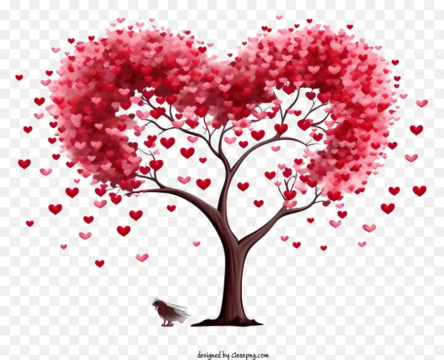 Heartshaped Pohon，Hati Mengambang PNG