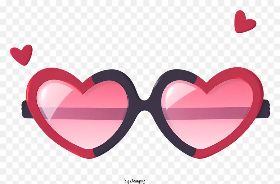 Heartshaped Kacamata，Lensa Merah PNG