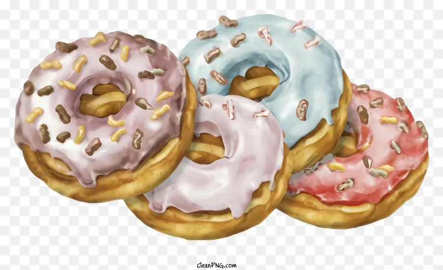 Donat，Donat Frosted PNG