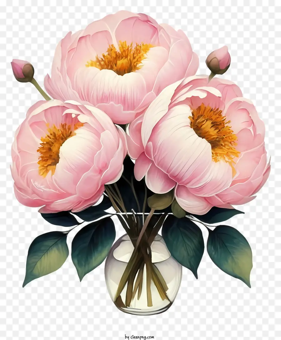 Pink Peony，Pengaturan Vas PNG