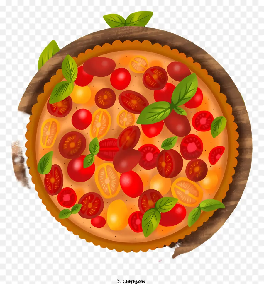 Pizza，Kue Tar Tomat PNG