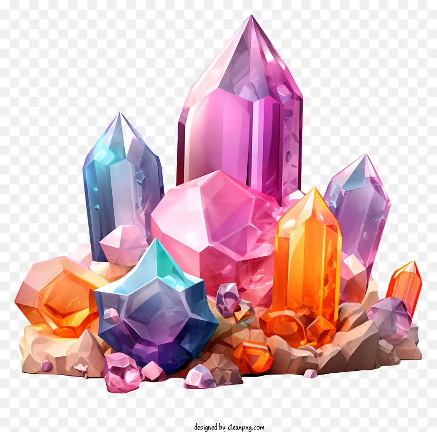 Kristal，Warna Warni PNG