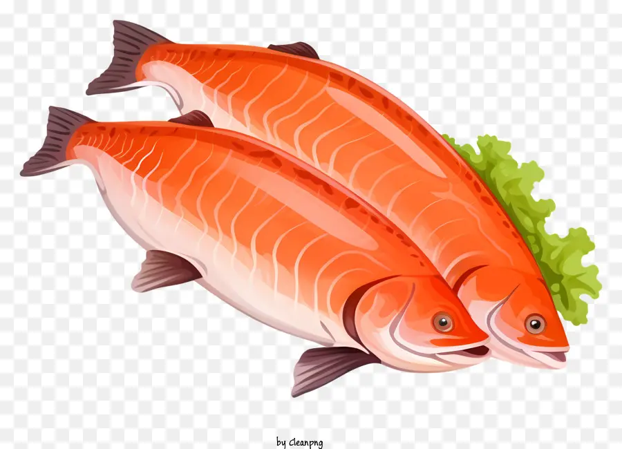 Ikan Salmon Segar，Ikan Utuh PNG