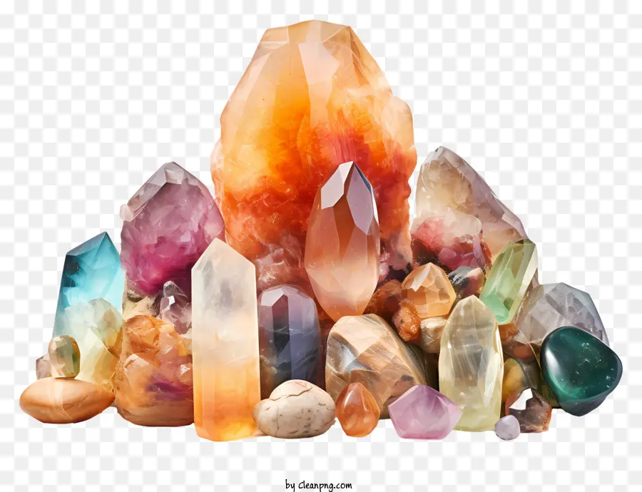 Batu Kristal，Berbagai Warna PNG