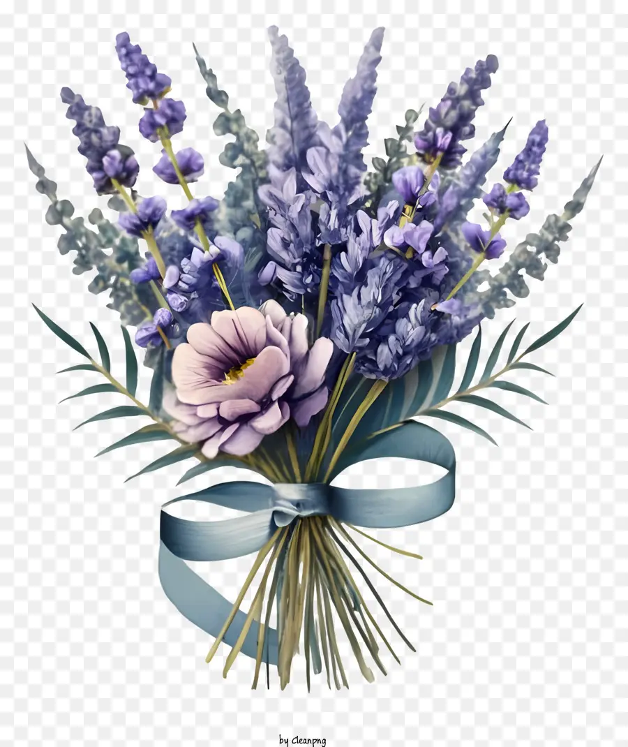 Bunga Lavender，Buket Bunga PNG