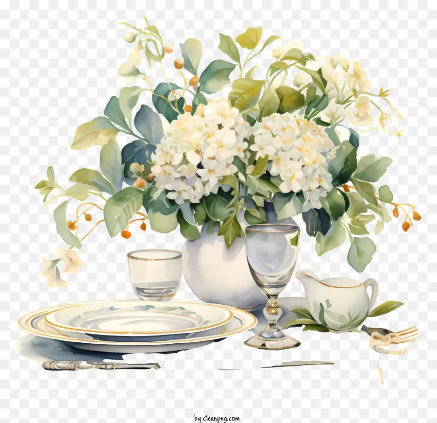 Vas Putih，Hydrangea Putih PNG