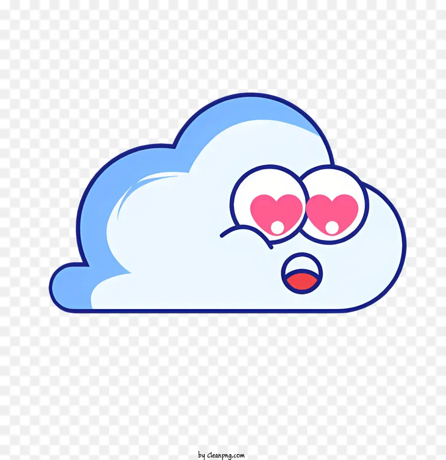 Cloud Dengan Hati，Kartun Awan PNG