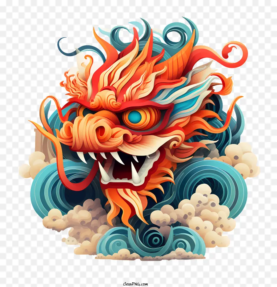 Naga Cina，Mitologi Cina PNG