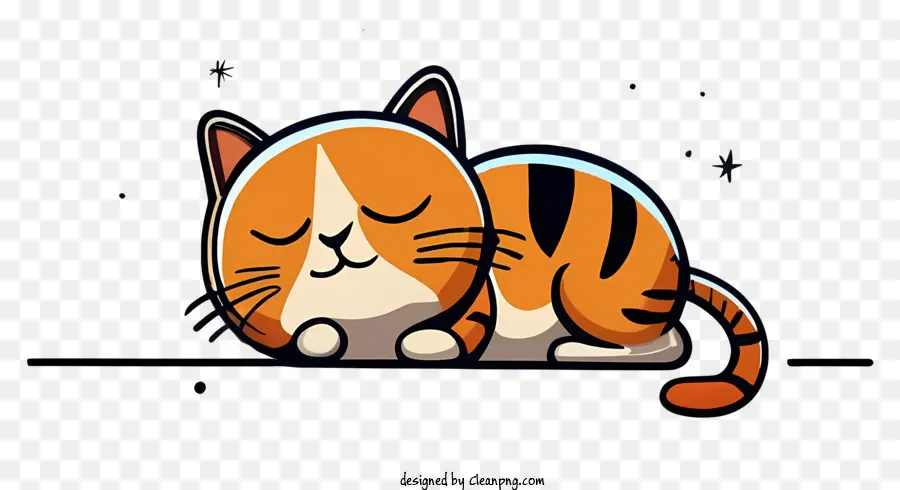 Kartun Kucing，Kucing Tidur PNG