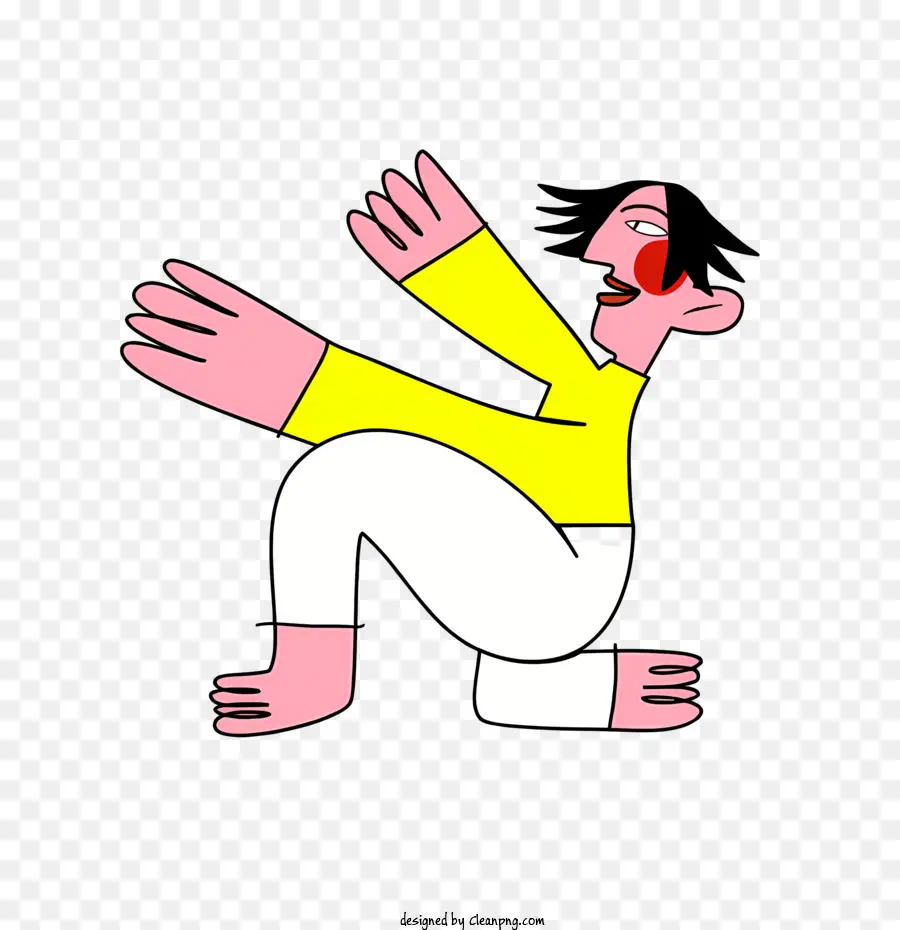 Karakter Kartun，Kemeja Kuning PNG